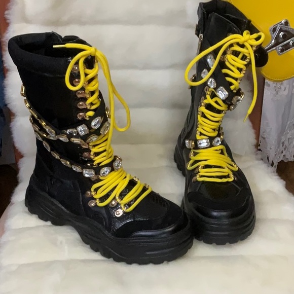 Cape Robbin BLING! Combat Boots - Picture 1 of 10